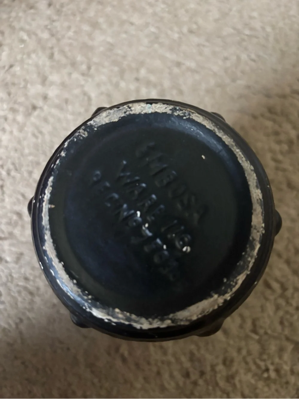 Vintage-Inspired Decorative Hex Vase in Black and Brown